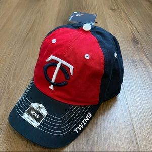 NWT Minnesota Twins Men’s Boys Adjustable Baseball Hat Red White Blue One Size